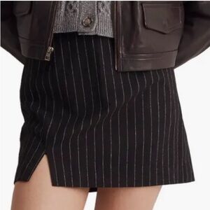 NWT - MADEWELL Wool Blend Miniskirt - Almost Black - Size 2